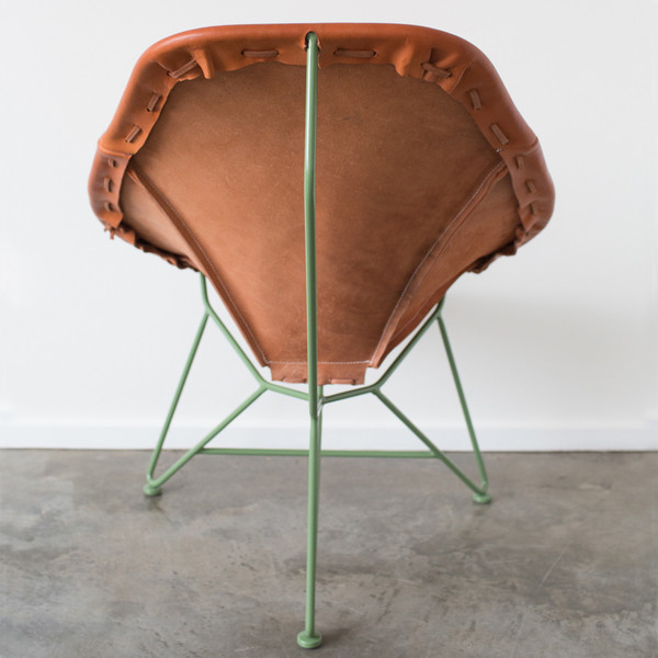 GARZA MARFA Saddle Leather Oval Chair GARZA MARFA Saddle Leather Oval Chair