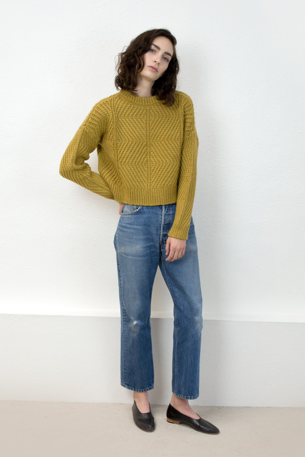 Micaela Greg Ochre Bevel Sweater Micaela Greg Ochre Bevel Sweater