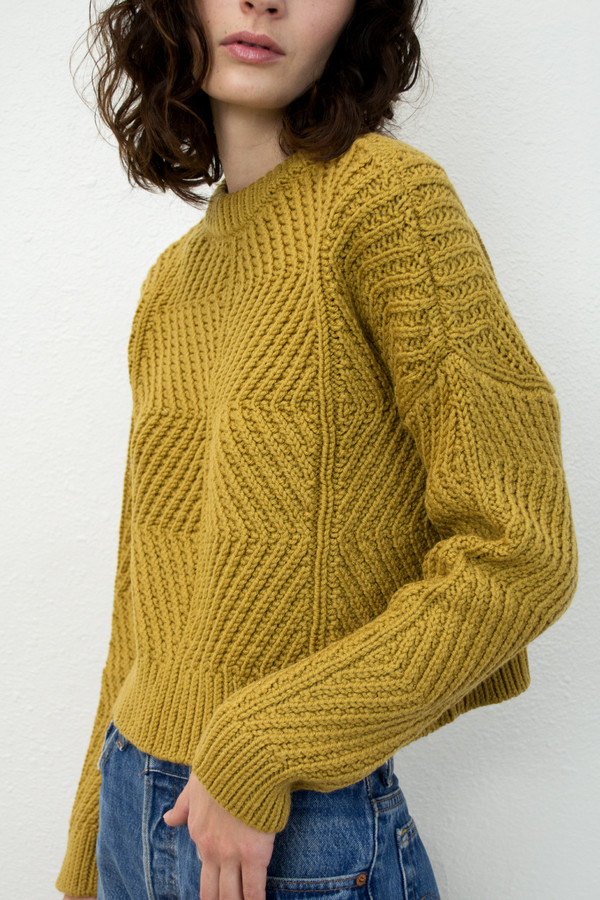 Micaela Greg Ochre Bevel Sweater Micaela Greg Ochre Bevel Sweater
