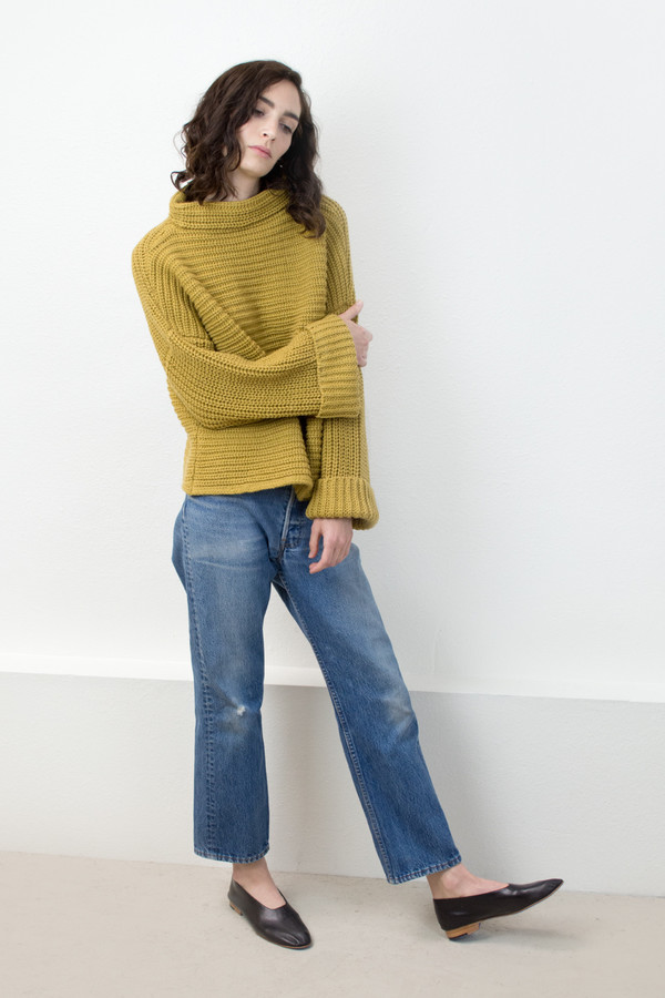 Micaela Greg Ochre Parallel Pullover Micaela Greg Ochre Parallel Pullover
