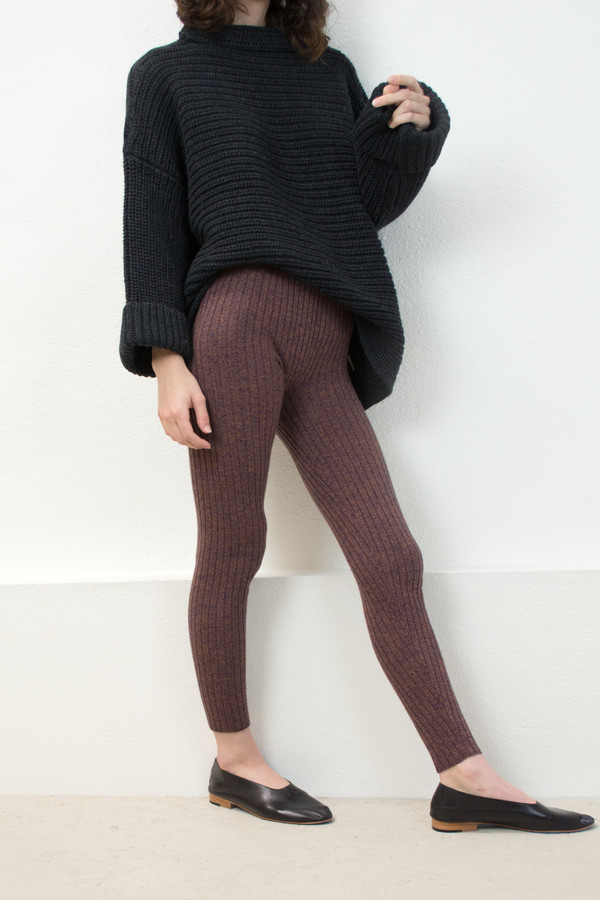 Micaela Greg Speckle Rust Rib Legging Micaela Greg Speckle Rust Rib Legging