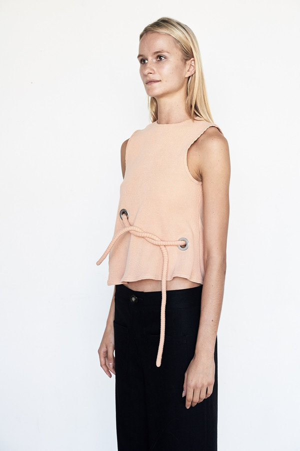 Faustine Steinmetz Cotton Sleeveless Rib Top Faustine Steinmetz Cotton Sleeveless Rib Top