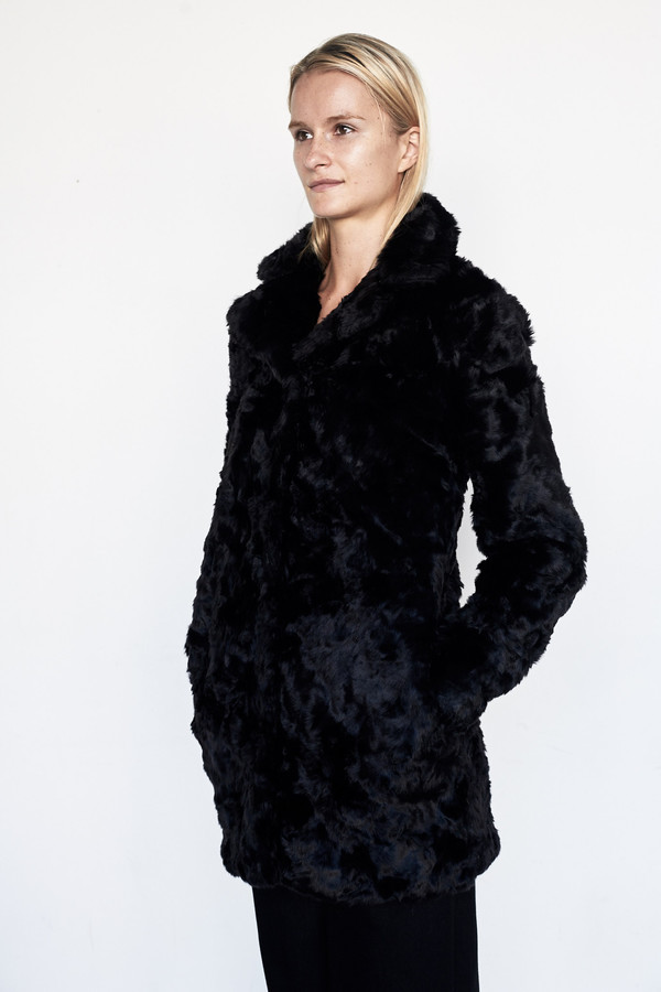 Goosecraft Faux Fur Coat - Black Goosecraft Faux Fur Coat - Black
