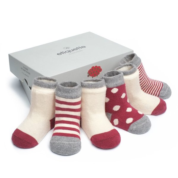 Etiquette Cashmere Bundle Socks Red Etiquette Cashmere Bundle Socks Red