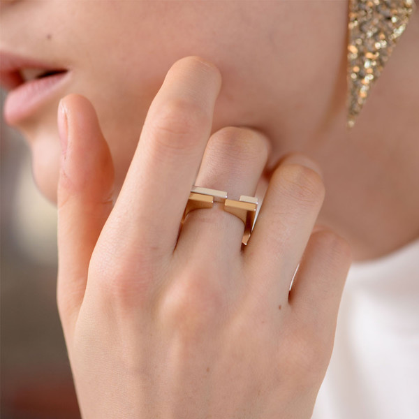 AGMES Thin Open Block Ring AGMES Thin Open Block Ring