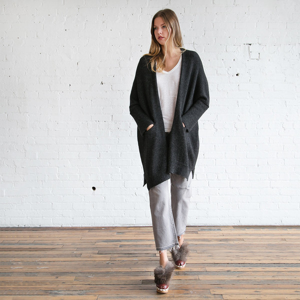 Lauren Manoogian Wide Cardigan Dark Charcoal -SOLD OUT Lauren Manoogian Wide Cardigan Dark Charcoal -SOLD OUT
