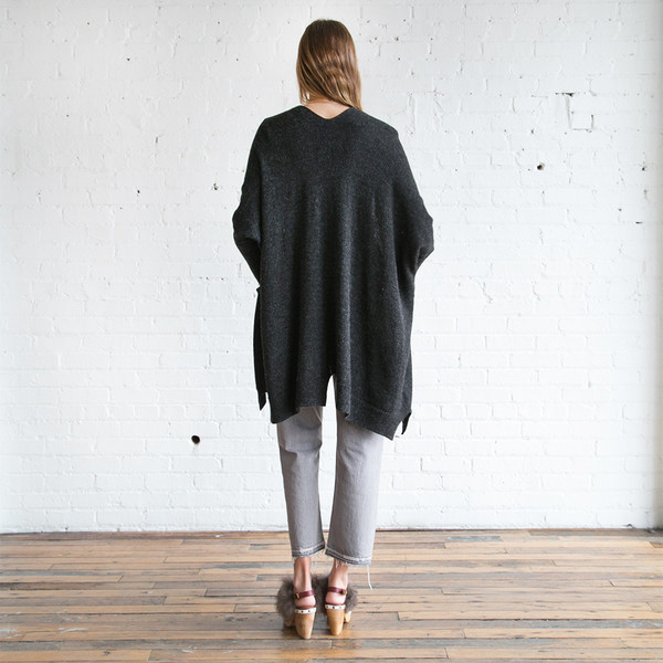 Lauren Manoogian Wide Cardigan Dark Charcoal -SOLD OUT Lauren Manoogian Wide Cardigan Dark Charcoal -SOLD OUT
