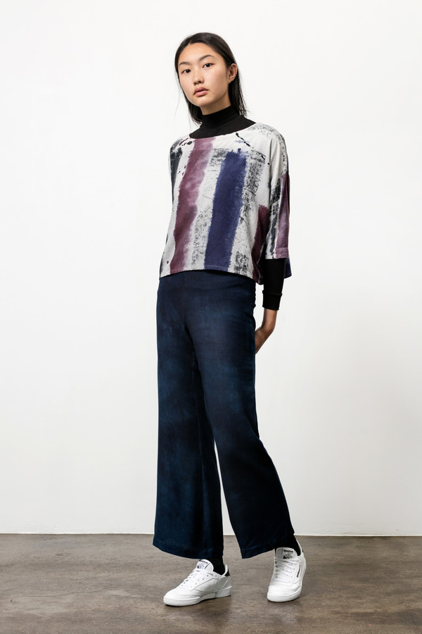 Osei-Duro Box Top in Mauve Brushstrokes Osei-Duro Box Top in Mauve Brushstrokes