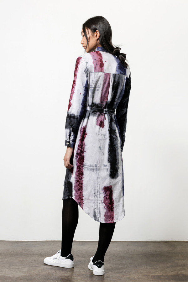 Osei-Duro Causa Dress in Mauve Brushstrokes Osei-Duro Causa Dress in Mauve Brushstrokes