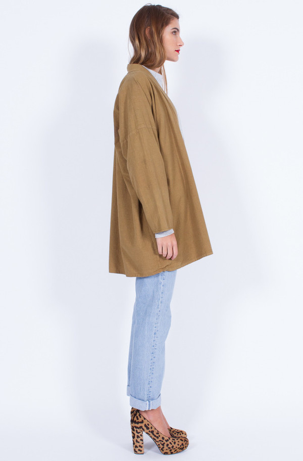 MUSTARD COTTON KIMONO (ONE SIZE) MUSTARD COTTON KIMONO (ONE SIZE)