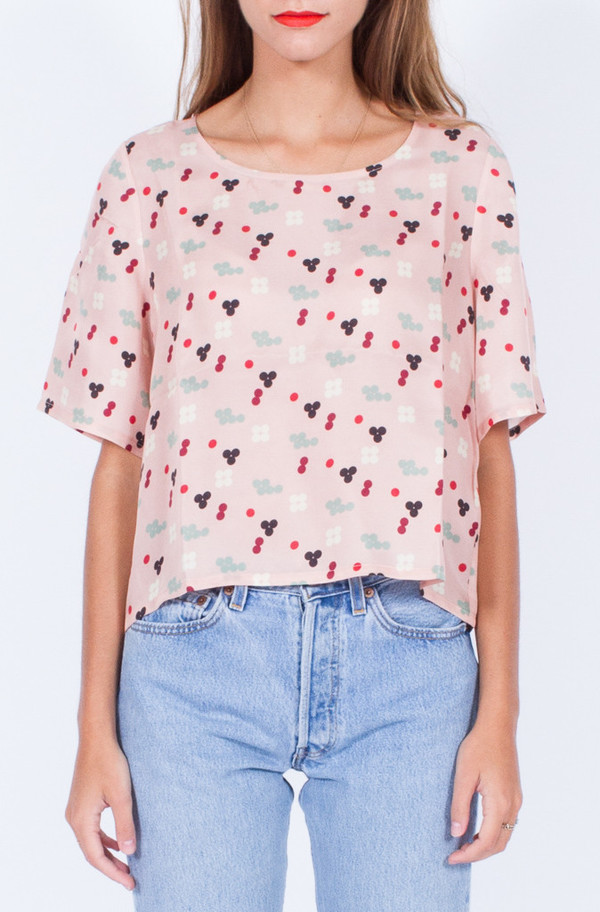 Dusen Dusen PINK FIVE DOT YES TEE Dusen Dusen PINK FIVE DOT YES TEE