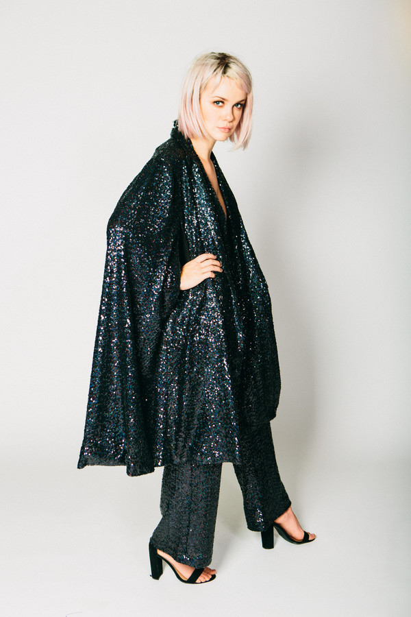Any Old Iron Black Sequin Cape Any Old Iron Black Sequin Cape