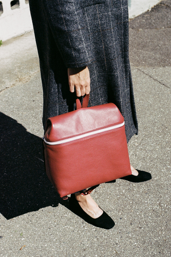 Kara Large Backpack - pebbled red Kara Large Backpack - pebbled red