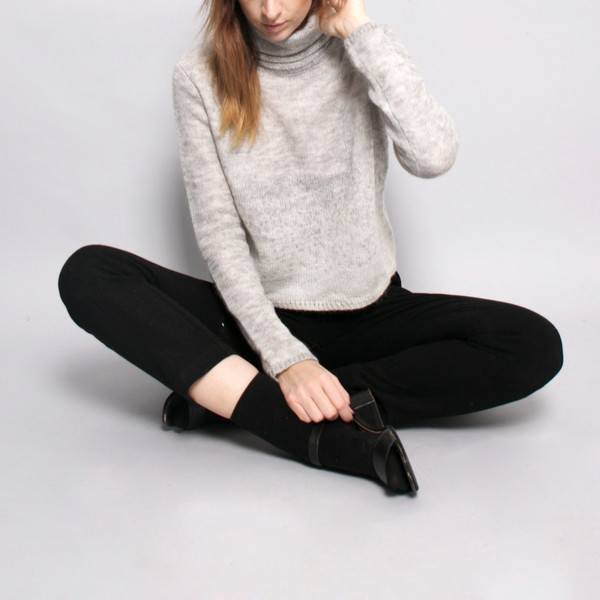 7115 by Szeki MOHAIR TURTLENECK CROPPED SWEATER FW16 7115 by Szeki MOHAIR TURTLENECK CROPPED SWEATER FW16