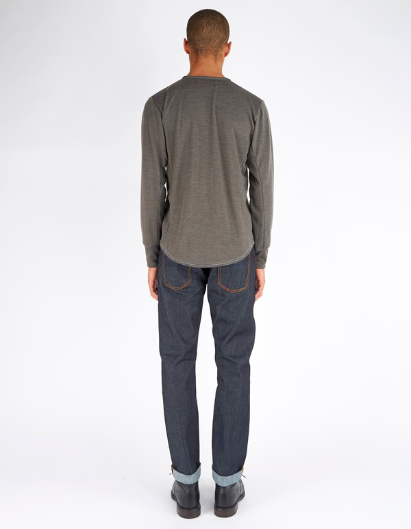 Men's 18 Waits Hobo Henley Soft Charcoal Jersey Men's 18 Waits Hobo Henley Soft Charcoal Jersey