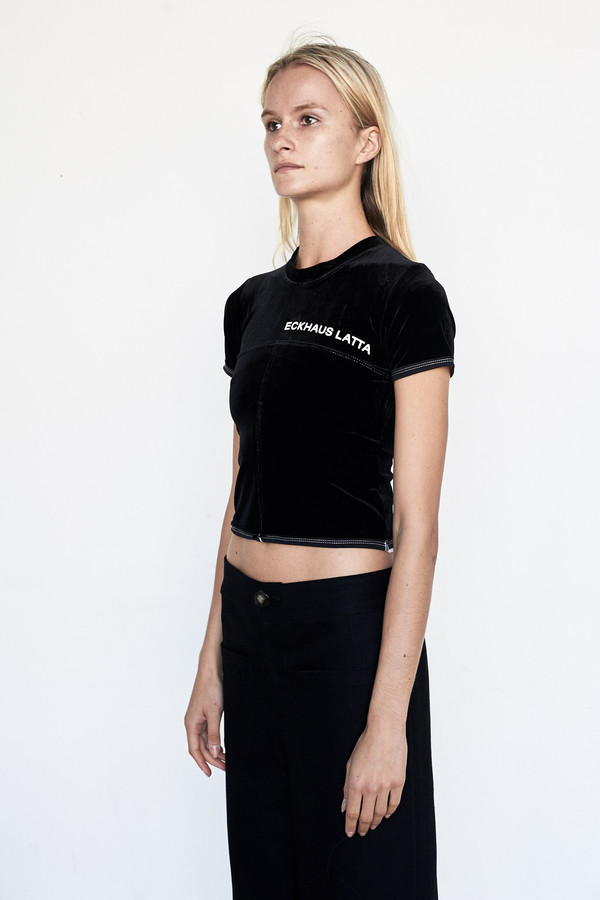 ECKHAUS LATTA Velvet Baby Tee ECKHAUS LATTA Velvet Baby Tee