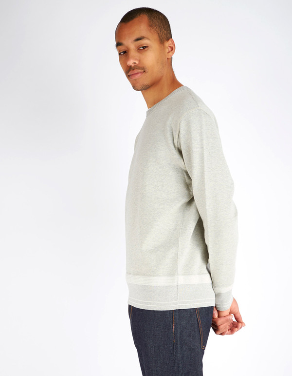 Men's Shuttle notes Furrow Crew Sweater Grey Men's Shuttle notes Furrow Crew Sweater Grey