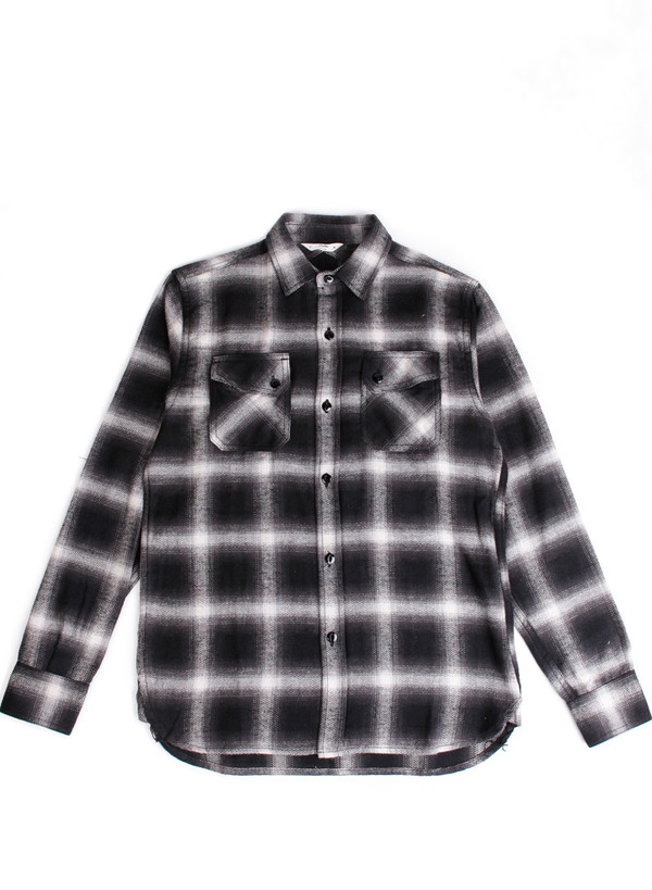 Men's 3Sixteen Crosscut Flannel Black Ombre Men's 3Sixteen Crosscut Flannel Black Ombre