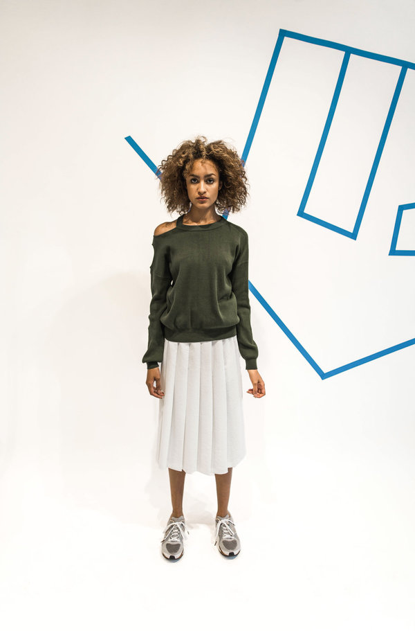 Nomia Midi Pleated Skirt - Chalk Nomia Midi Pleated Skirt - Chalk
