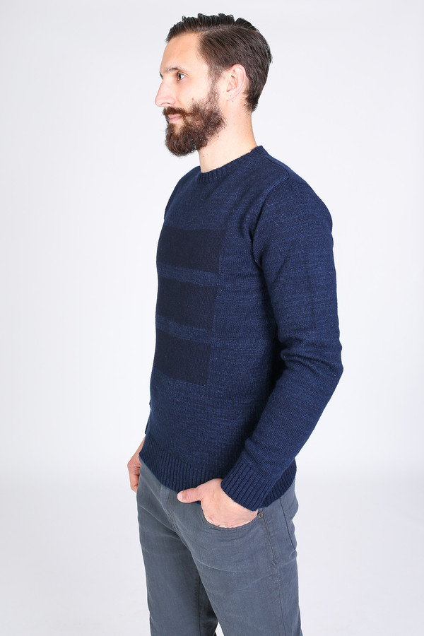 Men's Oliver Spencer Shapes Crew in Navy Men's Oliver Spencer Shapes Crew in Navy