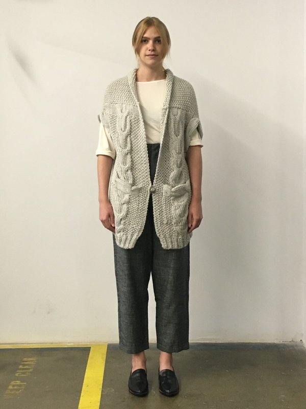 Study NY Hand Knit Vest - Brown Wool Study NY Hand Knit Vest - Brown Wool