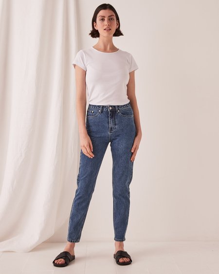 assembly label straight leg jean