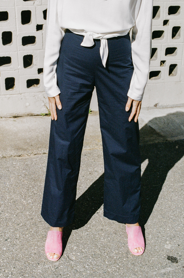 Objects Without Meaning Wide Leg Pant - navy Objects Without Meaning Wide Leg Pant - navy