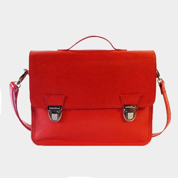 Miniseri Large Red Glossy School Bag - Dodo Les Bobos Miniseri Large Red Glossy School Bag - Dodo Les Bobos