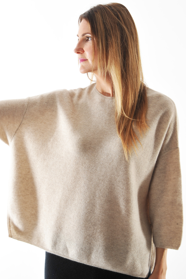Oyuna Knitted Beige Pullover by Oyuna Oyuna Knitted Beige Pullover by Oyuna