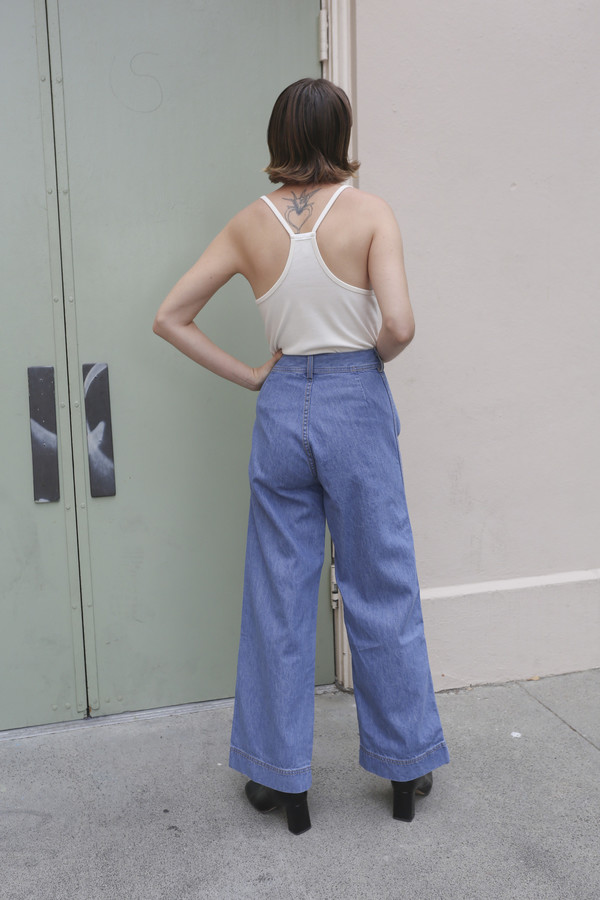 Caron Callahan Stewart Pant in Blue Denim Caron Callahan Stewart Pant in Blue Denim
