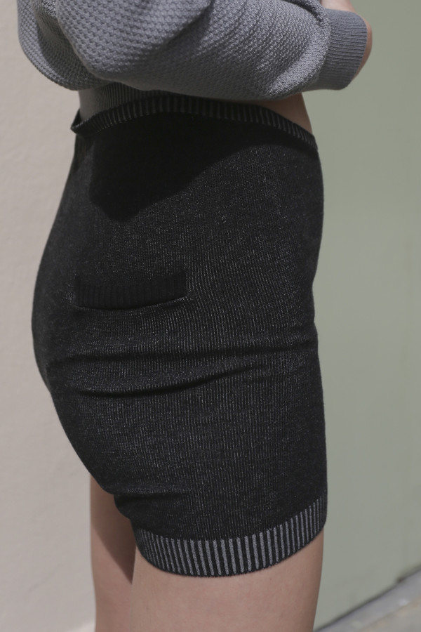 Woolly Bully High Waisted Short in Black Woolly Bully High Waisted Short in Black
