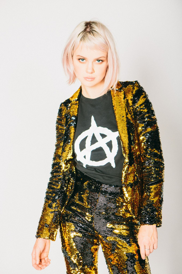 Any Old Iron Gold/Black Sequin Suit Jacket Any Old Iron Gold/Black Sequin Suit Jacket