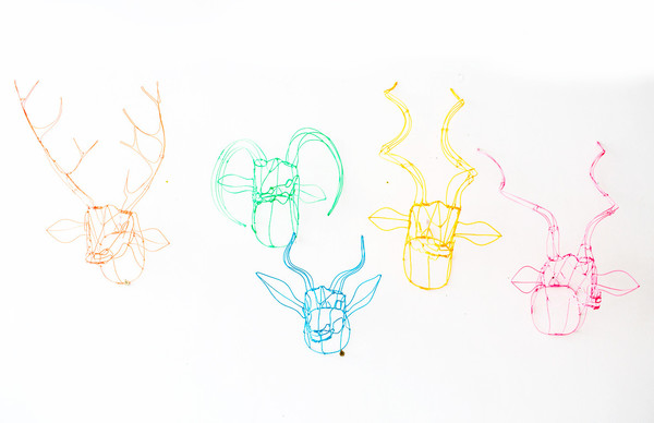 7 on Locust Wire Nyala Head - Green 7 on Locust Wire Nyala Head - Green
