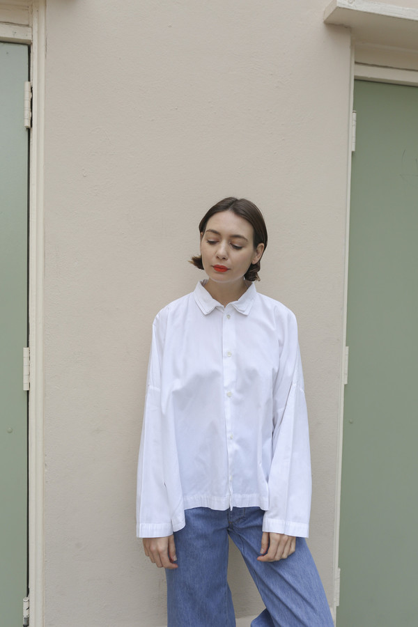 NONNA Vintage Eskandar Double Collar Wide Button Down NONNA Vintage Eskandar Double Collar Wide Button Down
