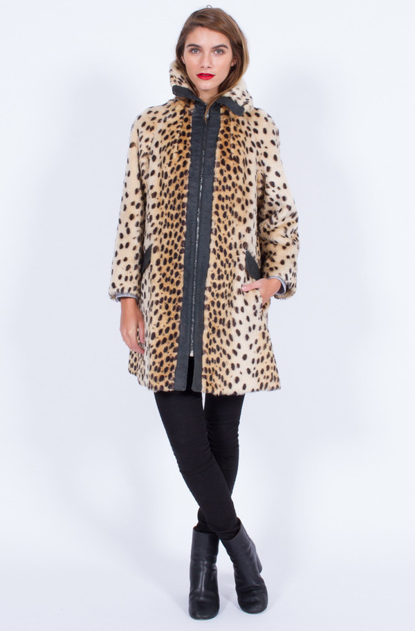 Yo Vintage! CHEETAH PRINT 60S COAT (MED-LARGE) Yo Vintage! CHEETAH PRINT 60S COAT (MED-LARGE)