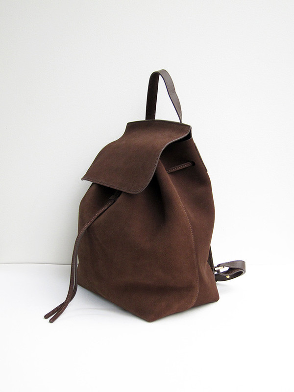 Mansur Gavriel Backpack, Chocolate, Suede Mansur Gavriel Backpack, Chocolate, Suede