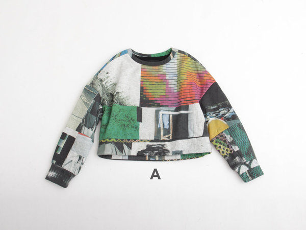 Berenik Printed Crop Sweatshirt Berenik Printed Crop Sweatshirt