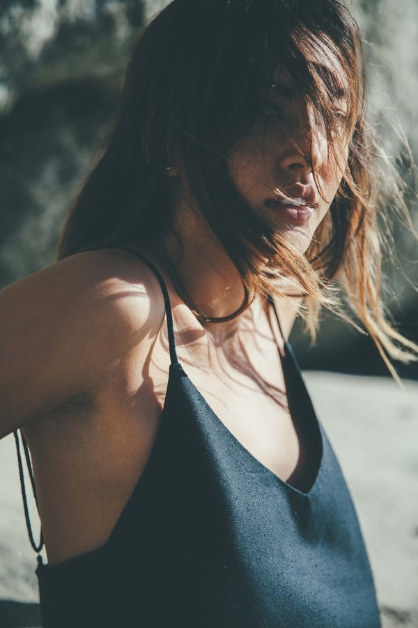 Ozma RAW SILK CAMISOLE - BLACK Ozma RAW SILK CAMISOLE - BLACK