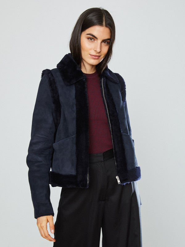 Ganni Scott Shearling Jacket Ganni Scott Shearling Jacket
