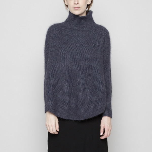 7115 by Szeki Angora Poncho - Navy FW16 7115 by Szeki Angora Poncho - Navy FW16