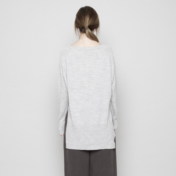 7115 by Szeki Exposed Seams Sweater - Light Gray FW16 7115 by Szeki Exposed Seams Sweater - Light Gray FW16