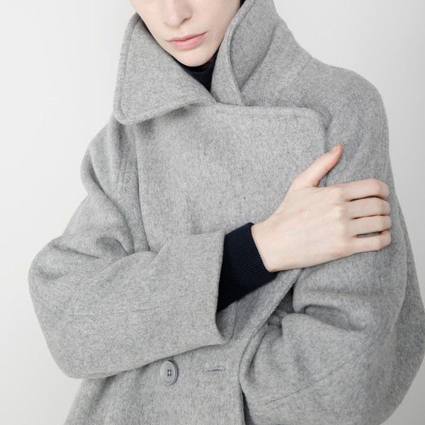 7115 by Szeki Long Wool Coat - Gray FW16 7115 by Szeki Long Wool Coat - Gray FW16