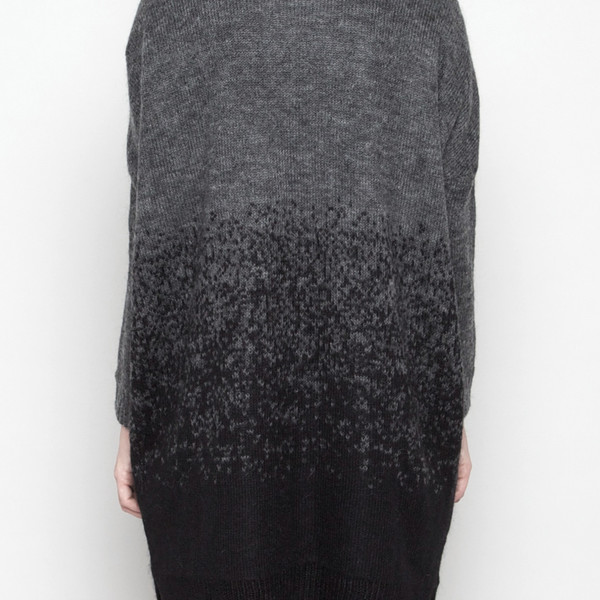 7115 by Szeki Mohair Gradient Long Cardigan - Black + Gray FW16 7115 by Szeki Mohair Gradient Long Cardigan - Black + Gray FW16