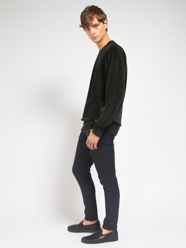 Men's La Paz Cunha Velour Sweatshirt Green Men's La Paz Cunha Velour Sweatshirt Green