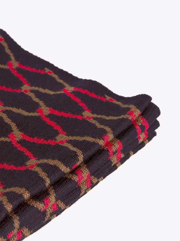 Men's Reality Studio Net Plaid Scarf Black Men's Reality Studio Net Plaid Scarf Black