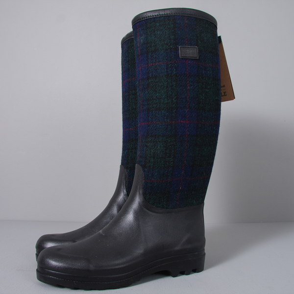Men's Aigle x Harris Tweed Boot in Marine Men's Aigle x Harris Tweed Boot in Marine