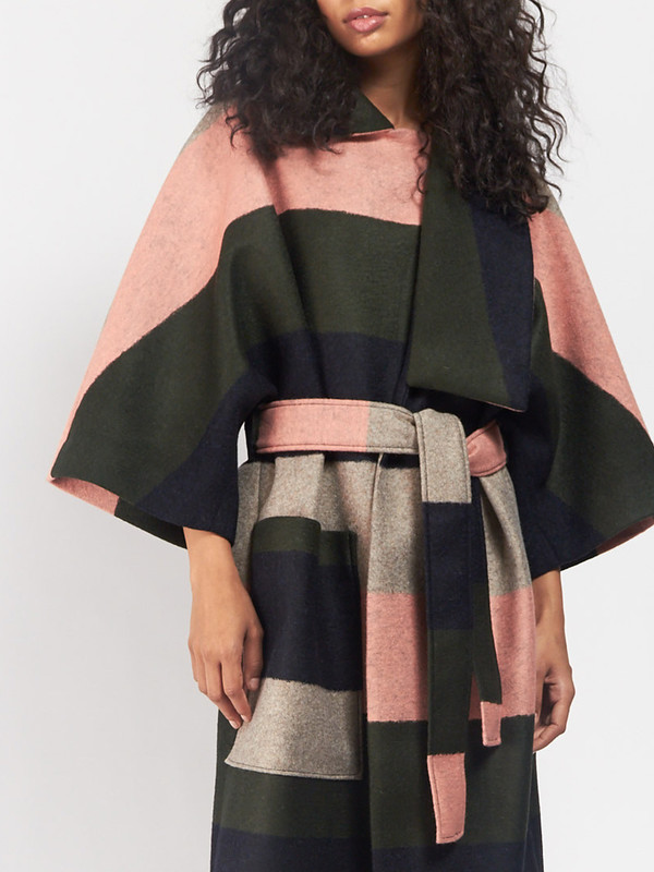 Henrik Vibskov Cape Stripe Coat Henrik Vibskov Cape Stripe Coat