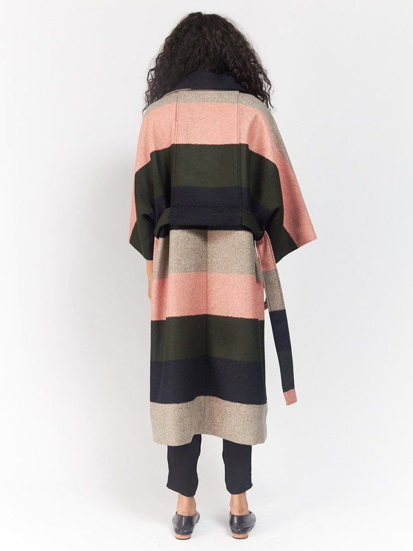 Henrik Vibskov Cape Stripe Coat Henrik Vibskov Cape Stripe Coat