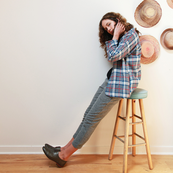 Me & Arrow Cardi Jacket - Fuzzy Grey Plaid Me & Arrow Cardi Jacket - Fuzzy Grey Plaid