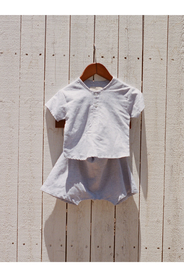 Kid's Boy+Girl Nico Kurta - Blue Hatch Kid's Boy+Girl Nico Kurta - Blue Hatch